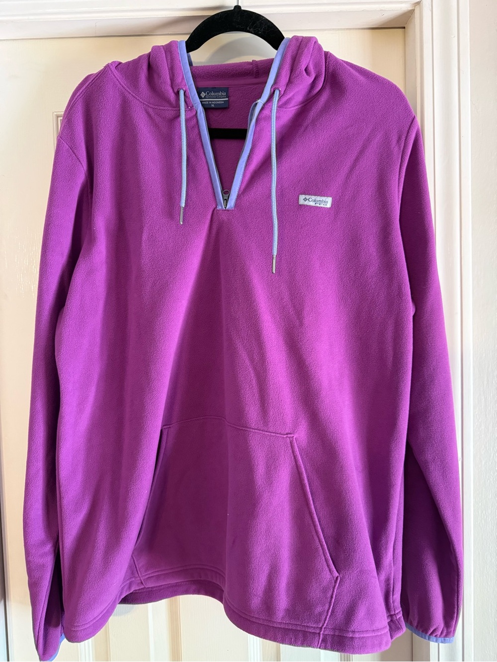 Columbia Women’s Purple Quarter-Zip Fleece Hoodie